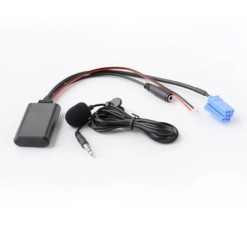 Autorádio Bluetooth Audio AUX Kábel, Adaptér ISO 20kolíkový Konektor Bezdrôtová Handsfree Micphone pre Volkswagen Blapunkt