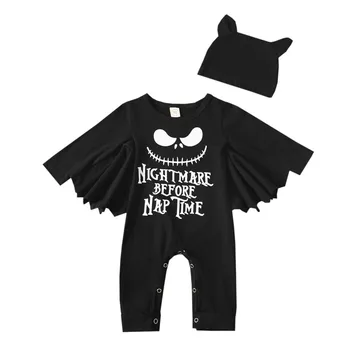 Detské Oblečenie Pre Baby Romper Jesenné Dieťa, Chlapec, Dievča Oblečenie Bat Dlhý Rukáv Dieťa Novorodenec Jumpsuit Dieťa Halloween Kostým Oblečenie