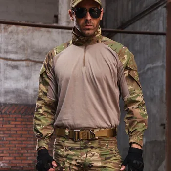 PAVEHAWK Armády Vojenské Taktické T-Shirt pánske Black Long Sleeve T Shirt Mužov Kamufláž Multicam Tričko Airsoft Paintball NÁM Veľkosť