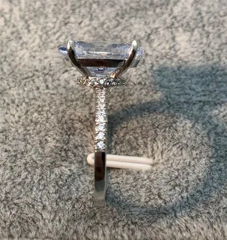 Choucong Luxusné Promise Ring Reálne 925 sterling Silver AAAAA Sona cz Zapojenie Svadobné kapela Prstene Pre Ženy, Jemné Šperky