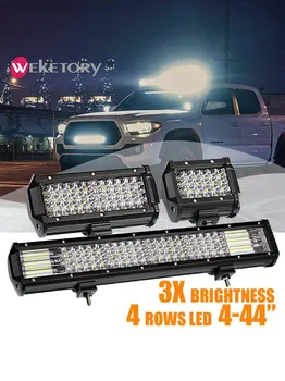 Weketory Quad Riadkov 4 - 44 Inch LED Panel LED Svetelný Panel pre Auto, Traktor, Loď OffRoad terénne 4WD Truck 4x4 SUV ATV Jazdy 12V 24V
