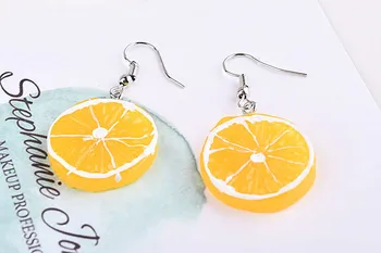 Diy príslušenstvo lete čerstvé ovocie orange, lemon, náušnice náušnice prívesok na materiál