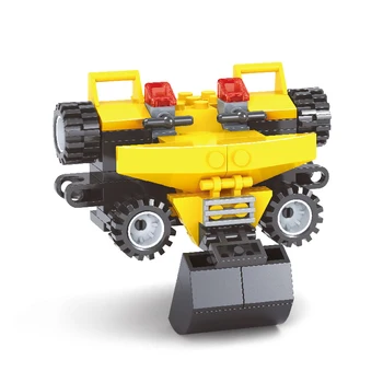 AUSINI Stavebné Bloky Constructor Truck Robot Transformovať Montáž Hračky pre Chlapcov 3 v 1 Osvietil Vzdelávací Model Tehly Sady