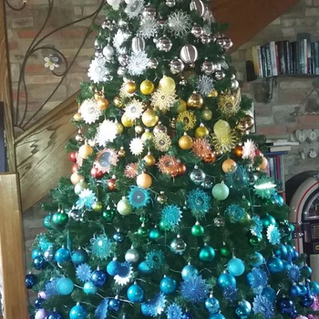 34pcs Vianočné Gule Nastaviť 4cm Vianočné Dekorácie Vianočný Strom Dekorácie Loptu Vianočné Prívesok Vianočný Stromček Prívesok