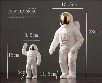 Moderné Astronaut Socha Keramické Obrázok Trofej Spaceman Abstraktná Socha Domáce Dekorácie Príslušenstvo Plavidlá figúrka Dekor