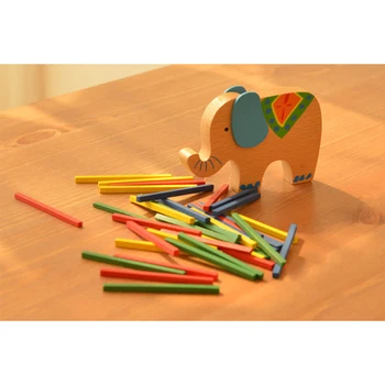 Roztomilý Kreslený Zvierat Vzdelávacie Vyrovnávanie Drevených Matematika Hračky Slon Ťavy Hra Dreva Rovnováhu Montessori Hračky Dieťa Matematika Deti