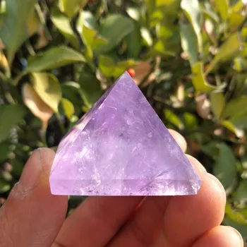40 mm Prírodné Ametyst Quartz Crystal Pyramid Rán Čína