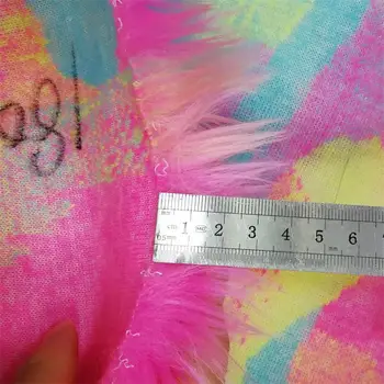 Multi-farebné štítky na jacquardove Rainbow plyšové látky,umelé kožušiny textílie,plsti tkaniny,tkaniny pre bábiky