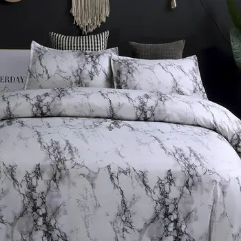 2/3ks Bielizeň Marbling posteľná bielizeň nastaviť jednoduché Nordic posteľ pokrytie jednej manželská posteľ bielizeň, prikrývka perinu obliečka na Vankúš pre bytový Textil
