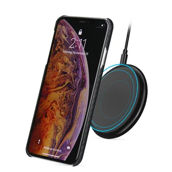 Uhlíkových vlákien materiálu mobilný telefón ochranu pre iPhone Xr XsMax Tenký a ľahký pol-zabalené Prípade Môže magneticky