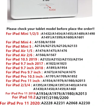 Pre iPad Vzduchu 2 Vzduchu 1 Prípade 10.2 2019 Flip Šikovný Tablet Kryt pre iPad 9.7 Pro 11 2018 2020 Mini 2/3/4/5 6. 7. Gen Funda Capa