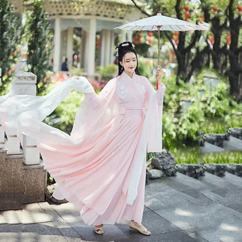 Čínske Tradičné Hanfu Šaty Žien Ľudovej Tanečnej scény Výkon vyhovovali Dávnych Tang Víla Princezná Kostým Tang Oblek
