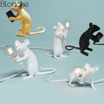 Moderné Živice Potkan Myš Lampa Seletti Stolná Lampa Led Malé Mini Zvierat Roztomilý Stolná Lampa Stojí Svietidlá Domova Nočná Lampa