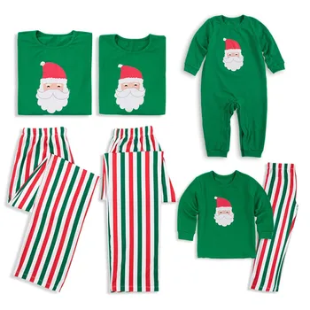 Rodina Zodpovedajúce Oblečenie Vyzerať prúžok Vianočné Pyžamo Maminku a Mňa Oblečenie, Matka, Dcéra, Otec, Syn Odev Rodiny Pyžamá