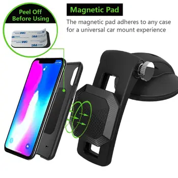 Magnet Aute Čelné sklo Držiaka Telefónu Dash Montáž v Aute Nastaviteľné Magnetické Stojan, Držiak Pre iPhone Samsung 3-6.8 palcový Mobilný Telefón