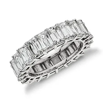 Jemné Zapojenie Večnosti Promise Ring AAAAA Zirkón 925 Sterling Silver Vyhlásenie Svadobné Kapela Prstene pre ženy, mužov, Šperky Darček