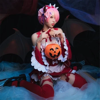 Nové Anime Rem Ram Re:Nula Začína Život v Inom Svete Slúžka Vyhovovali parochňu cosplay kostým Halloween rekvizity príslušenstvo
