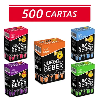 Glop 500 Cartas - Hry pre Beber - Juego de beber Cartas para Fiestas de Adultos