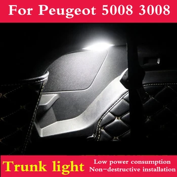 LED batožinového priestoru svetlo nahradenie knot žiarovka Krištáľovo modré a Biele svetlo Na Peugeot 3008 5008 2017 2018 2019 interiérové úpravy