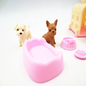 Šteňa Raj 8-dielna hračka pre psa nastaviť pre Barbie BJD FR Bábiky Oblečenie Príslušenstvo Hrať Dom dresing