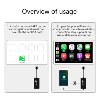 Bezdrôtové Inteligentné Prepojenie Bluetooth CarPlay Dongle Mini USB Carplay Auto Modul puzdro pre Apple iOS ANdroid Auta GPS Navigácie