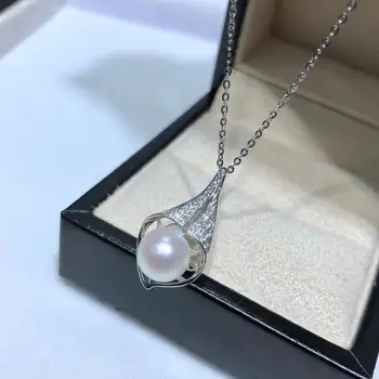 YIKALAISI 925 Sterling Silver Šperky, Perly Prívesky 2019 Jemné Prírodné Perly šperky 7-8mm Prívesky Pre Ženy, veľkoobchod