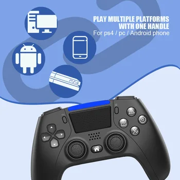Bluetooth Bezdrôtový Herný ovládač Pre Konzoly PS4 6-os Dvojité Vibrácií Hra Gamepad Pre PC /Telefón Android Joystick Gamepad