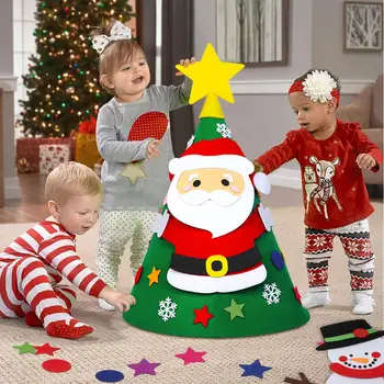 OurWarm 3D DIY Vianočný Stromček s Ozdoby, Hračky, Vianočné Dekorácie Deti 2019 Nový Rok Darčeky, Vianočné Dekorácie Cítil Strom