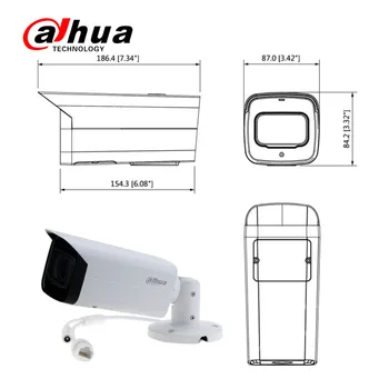 Dahua IP Kamera Security IPC-HFW4631H-ZSA HD 6MP 2.7-13.5 mm, 5X Zoom Nočné Videnie IR60M Vstavaný Mikrofón PoE H. 265 IP67 IK10 Vonkajšie