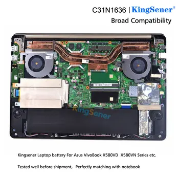Kingsener C31N1636 Notebook batéria Pre Asus N580VN N580VD NX580V X580V X580VN NX580VD7300 NX580VD7700 Série 11.49 V 47WH