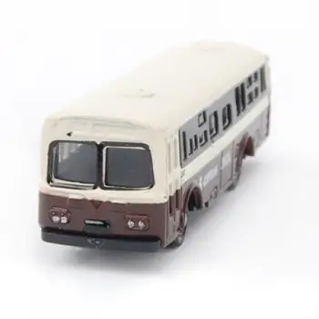 MagiDeal 6Pcs/Veľa Diecast Model Autobusu, Vlaku Rozloženie Železničnej Ulici Scenérie Scény pre Školské Deti Klasické Hračky Záľuby Dary