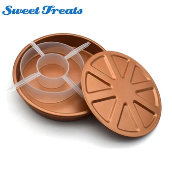 Sweettreats 3ks/Set Nehrdzavejúcej Ocele DIY Tortu Panvice Čokoládový Fondant Tortu Formy na Pečenie Plesne Nástroje Non-Stick Pan Cake