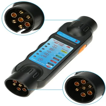 Univerzálny 12V 7 Pin Auto & Trailer ťažné zariadenie Ľahké Zapojenie Obvodu Svetla Pätica Tester Odolné Nástroj Auto Kábel Nástroje pre Testovanie