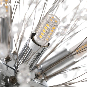 Postmoern Jasné, Crystal Starburst Luster Svetlo LED G9 Nordic Dekoratívne Púpava Závesné Svietidlo pre Strany Kuchynského Ostrova Loft