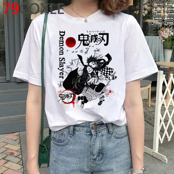 Démon Vrah T Shirt Ženy/muži Letné Top Cartoon Tričko Kimetsu Č Yaiba Japonské Anime Demon Čepeľ Grafické Tees Žena/muž