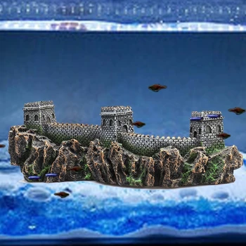 Great Wall Štýl Rockery Akvárium Terénne Ornament Simulácia Remesiel Akváriu Dekorácie Ryby Úkrytu Elegantný Dekor