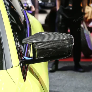 2 ks upravené LHD Uhlíkových Vlákien Vzor Zrkadlo pokrytie čiapky pre BMW 5 series G30 G38 518d 520d 520i 530i 540i 2017-22 M4 štýl RHD