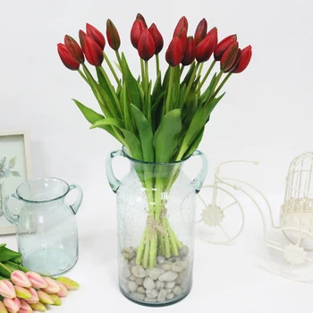 JAROWN Simulácie Reálnych Hmatové Tulipán Umelé Vysoko Kvalitné Latexové Tulipán Kytice Flores Pre Svadobné Dekorácie Domova