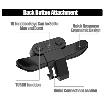 Gamepad Tlačidlo Späť Klip Extender Ovládač Turbo Kľúč Adaptér Pre PS4 Ovládač,Predĺžený Zadný Radič Pre PS4 Rukoväť