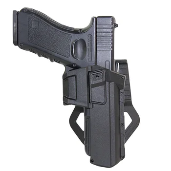 Taktické Hnuteľného Pištole Airsoft a Revolvery pre Glock 17 18 s Baterku alebo Laser Namontované Závesu Pravej Strane Pása Gun Puzdro