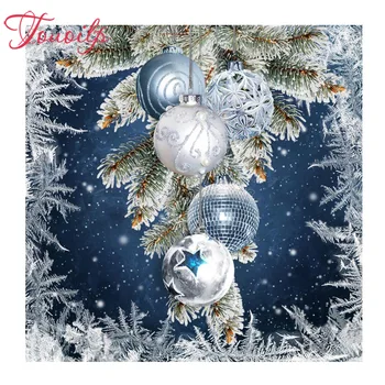 TOUOILP 5d diy Bell diamond maľovanie Veselé Vianoce štvorcové a okrúhle, plné diamond výšivky mozaiky drahokamu domova