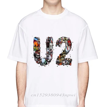 U2 2020 tričko Muži Móda Tlačené T-Shirt Lumbálna Tee Cool Dizajn, Topy mužov vtipné tričko Vianočný Darček-Tričko Bavlnené Tkaniny