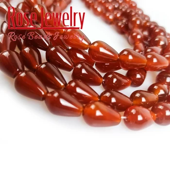 8*12mm Prírodný Kameň červený agates kvapka Vody tvar Lištovanie crystal Voľné korálky Pre šperky, takže DIY Náramok Náhrdelník