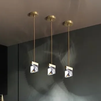 Nordic minimalistický diamond led krištáľový luster svetlo luxusné tvorivé reštaurácia spálňa posteli dekorácie, závesné svietidlá