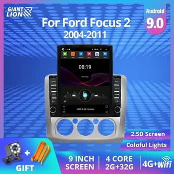 9 Palcový 2din Android 9.0 autorádio Pre Ford Focus EXI MT 2 3 Mk2 2004 2005 2006 2007 2008 roky 2009-2011 2Din GPS Multimediálne Bluetooth