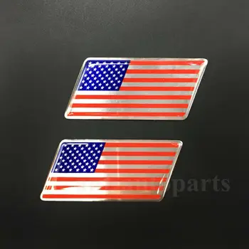2 ks Amerika USA Vlajka Auto Kufri Vzadu Znak, Odznak Motocykel Odtlačkový Nálepky