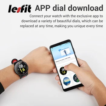 Lesfit Kolo Plne Dotykový Mužov Smart Športové Hodinky Ženy Bluetooth Nepremokavé Smartwatch Android Srdcovej Činnosti, Fitness Tracker