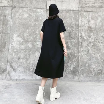 Max LuLu 2020 Kórejský Streetwear Módy Dámy Letné Dlhé Šaty Žien Otvory Patchwork Ženské Šaty Elegantné Vestidos Plus Veľkosť