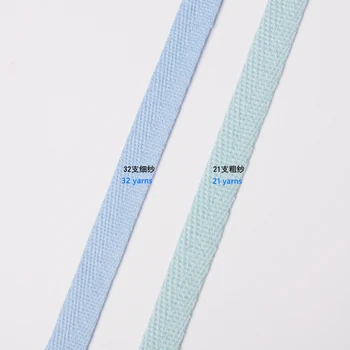 1 cm široké 50 metrov/veľa 21 priadzí, pričom uhlopriečny čistej bavlny popruhu pletená popruh jednej veľa jednej farby