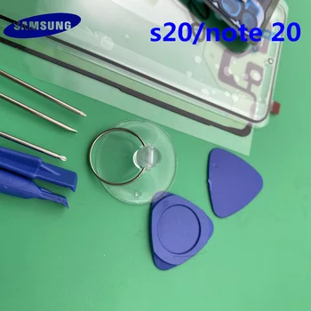 Nové Originálne Predné Krycie Sklo Objektív Samsung Galaxy S20 Plus Poznámka 20 Ultra Zadný Kryt Batérie Dvere Späť na Bývanie s Lepidlo